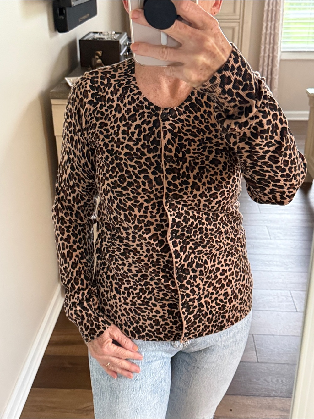 Cyrus Brown Leopard Print Short Cardigan